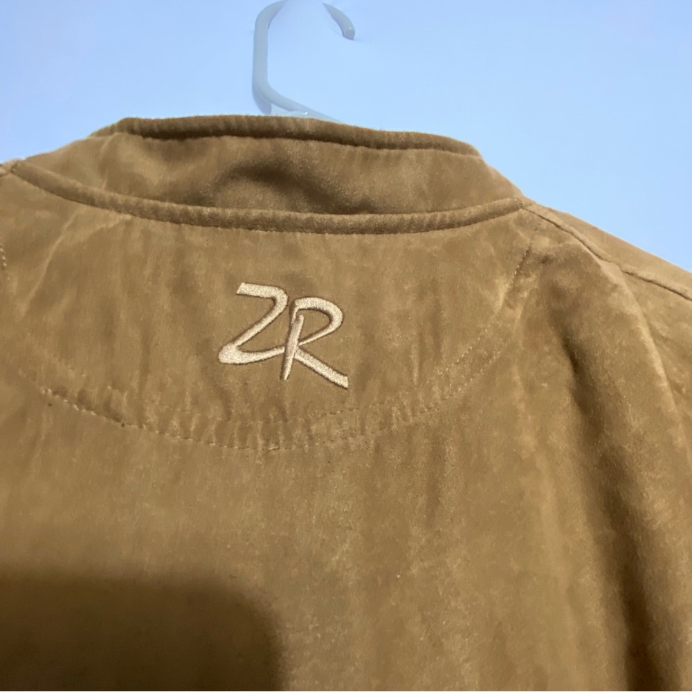 Zero Restriction Mens Large Brown Microsuede 1/4 … - image 4